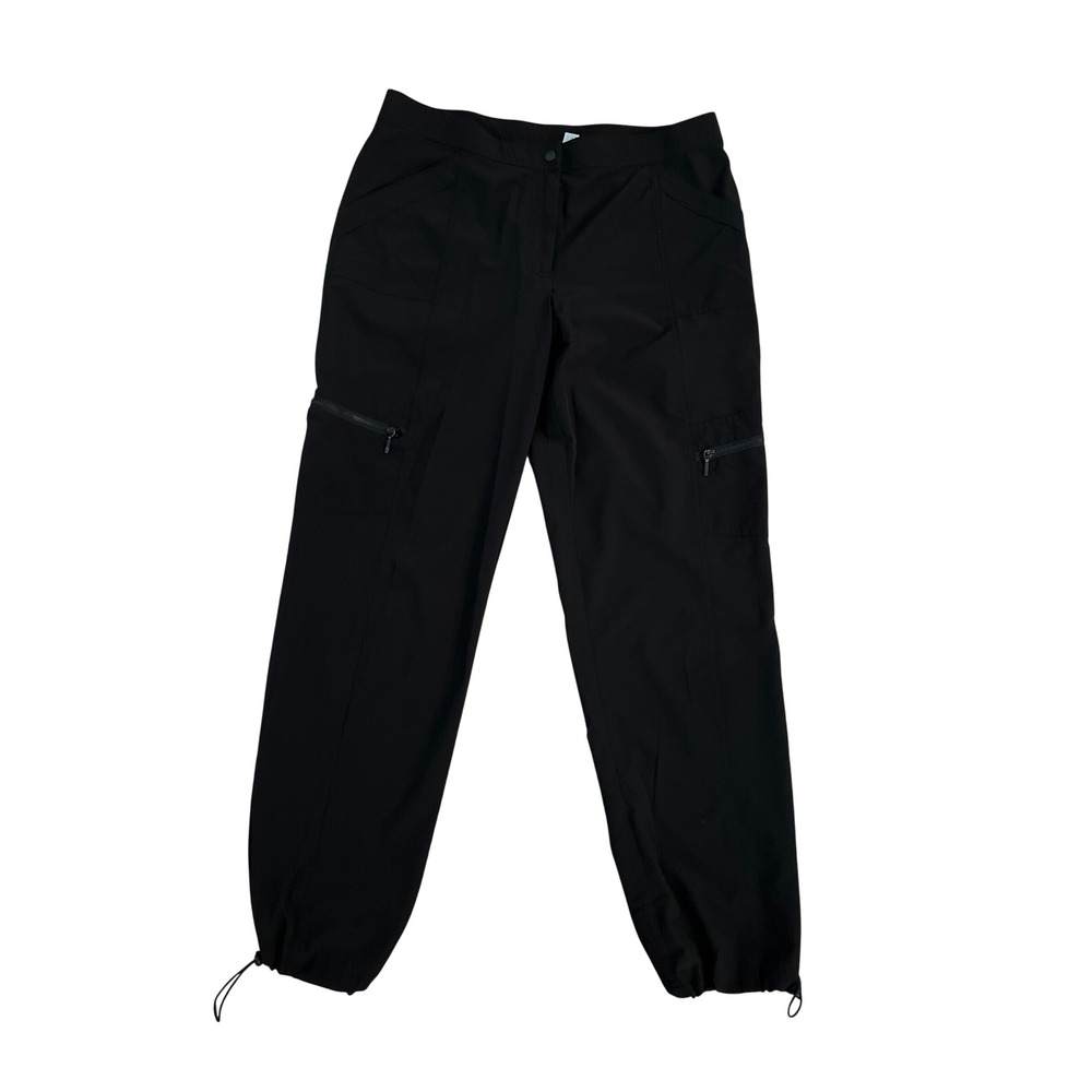 Zenergy by Chico's Black Cargo Pants Size 1.5 Regular Adjustable Ankle Bungee